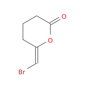 2H-Pyran-2-one, 6-(bromomethylene)tetrahydro-, (E)-