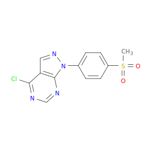 1H-Pyrazolo[3,4-d]pyrimidine, 4-chloro-1-[4-(methylsulfonyl)phenyl]-