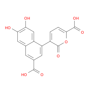 2H-Pyran-6-carboxylicacid, 3-(3-carboxy-6,7-dihydroxy-1-naphthalenyl)-2-oxo-