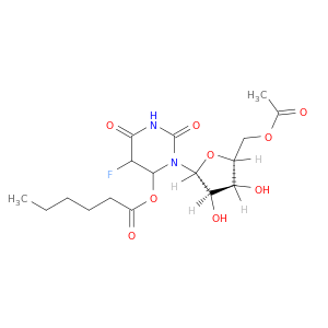 Uridine, 5-fluoro-5,6-dihydro-6-[(1-oxohexyl)oxy]-, 5'-acetate