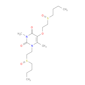 5-(2-(BUTYLSULFINYL)ETHOXY)-1-(2-(BUTYLSULFINYL)ETHYL)-3,6-DIMETHYLURACIL