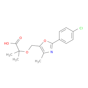 Propanoic acid,2-[[2-(4-chlorophenyl)-4-methyl-5-oxazolyl]methoxy]-2-methyl-, sodium salt(1:1)