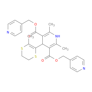 3,5-Pyridinedicarboxylicacid, 4-(5,6-dihydro-3-methyl-1,4-dithiin-2-yl)-1,4-dihydro-2,6-dimethyl-,3,5-bis(4-pyridinylmethyl) ester