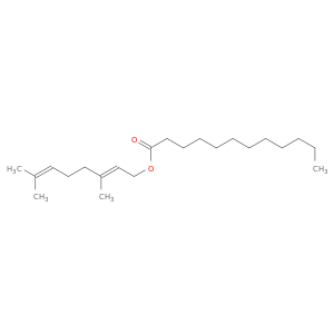 Dodecanoic acid, (2E)-3,7-dimethyl-2,6-octadienyl ester