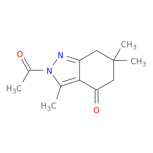 4H-Indazol-4-one, 2-acetyl-2,5,6,7-tetrahydro-3,6,6-trimethyl-