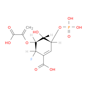 1-cyclohexene-1-carboxylic acid, 5-[(1-carboxyethenyl)oxy]-6-fluoro-4-hydroxy-3-(phosphonooxy)-, (3R,4S,5S,6R)-