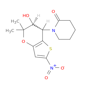2-Piperidinone,1-[(6S,7S)-6,7-dihydro-6-hydroxy-5,5-dimethyl-2-nitro-5H-thieno[3,2-b]pyran-7-yl]-