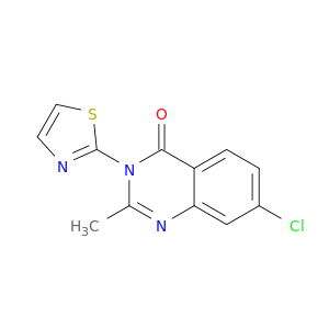 4(3H)-Quinazolinone, 7-chloro-2-methyl-3-(2-thiazolyl)-