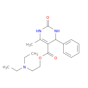 5-Pyrimidinecarboxylicacid, 1,2,3,4-tetrahydro-6-methyl-2-oxo-4-phenyl-, 2-(diethylamino)ethyl ester