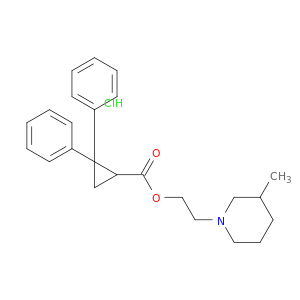 cyclopropanecarboxylic acid, 2,2-diphenyl-, 2-(3-methyl-1-piperidinyl)ethyl ester, hydrochloride