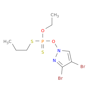 1H-Pyrazole, 3,4-dibromo-1-[[ethoxy(propylthio)phosphinothioyl]oxy]-