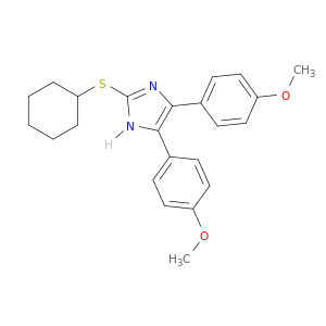 1H-Imidazole, 2-(cyclohexylthio)-4,5-bis(4-methoxyphenyl)-