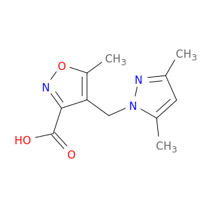 4-((3,5-Dimethyl-1H-pyrazol-1-yl)methyl)-5-methylisoxazole-3-carboxylic acid