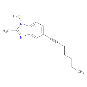 1H-Benzimidazole, 5-(1-heptynyl)-1,2-dimethyl-