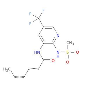 2,4-Hexadienamide,N-[2-[(methylsulfonyl)amino]-5-(trifluoromethyl)-3-pyridinyl]-