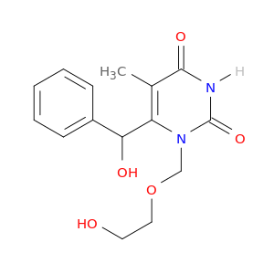 2,4(1H,3H)-Pyrimidinedione,1-[(2-hydroxyethoxy)methyl]-6-(hydroxyphenylmethyl)-5-methyl-