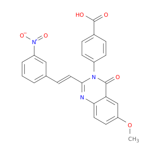 (E)-4-(6-甲氧基-2-(3-硝基苯乙烯基)-4-氧代喹唑啉-3(4H)-基)苯甲酸