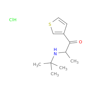 1-Propanone,2-[(1,1-dimethylethyl)amino]-1-(3-thienyl)-, hydrochloride (1:1)
