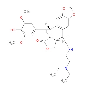 (5r,5ar,8as,9s)-9-{[2-(diethylamino)ethyl]amino}-5-(4-hydroxy-3,5-dimethoxyphenyl)-5,8,8a,9-tetrahydrofuro[3',4':6,7]naphtho[2,3-d][1,3]dioxol-6(5ah)-one