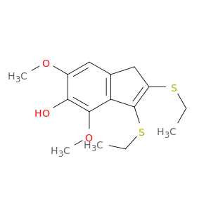 1H-Inden-5-ol, 2,3-bis(ethylthio)-4,6-dimethoxy-