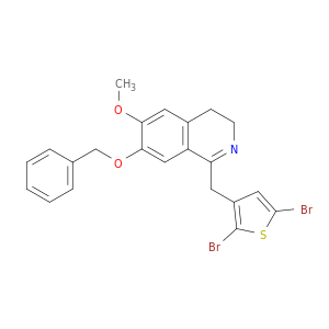 1-[(2,5-dibromothiophen-3-yl)methyl]-6-methoxy-7-phenylmethoxy-3,4-dihydroisoquinoline