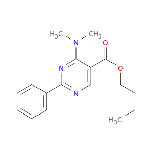 5-Pyrimidinecarboxylic acid, 4-(dimethylamino)-2-phenyl-, butyl ester