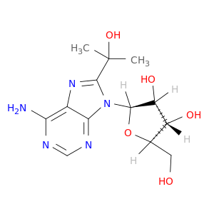 Adenosine,8-(1-hydroxy-1-methylethyl)- (8CI,9CI)