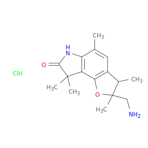 2-Aminomethyl-2,3,7,8-tetrahydro-2,3,5,8,8-pentamethyl-6H-furo(2,3-e)indole-7-one hydrochloride