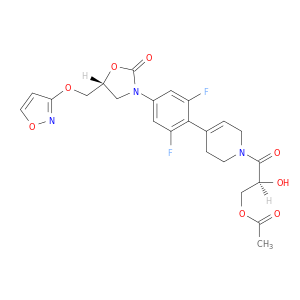 2-OXAZOLIDINONE, 3-[4-[1-[(2S)-3-(ACETYLOXY)-2-HYDROXY-1-OXOPROPYL]-1,2,3,6-TETRAHYDRO-4-PYRIDINYL]-3,5-DIFLUOROPHENYL]-5-[(3-ISOXAZOLYLOXY)METHYL]-, (5R)-