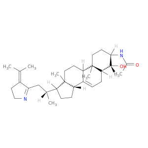 Acetamide, N-[(3b,4b,5a,20R)-21-[3,4-dihydro-4-(1-methylethylidene)-2H-pyrrol-5-yl]-4-hydroxy-20-methylpregn-7-en-3-yl]-(9CI)