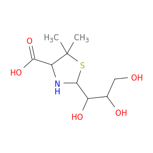4-Thiazolidinecarboxylic acid, 5,5-dimethyl-2-(1,2,3-trihydroxypropyl)-