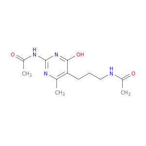 Acetamide,N-[3-(2-acetamido-4-hydroxy-6-methyl-5-pyrimidinyl)propyl]- (7CI,8CI)