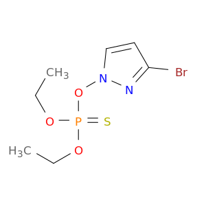 1H-Pyrazole, 3-bromo-1-[(diethoxyphosphinothioyl)oxy]-