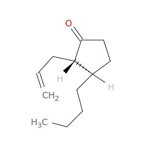 Cyclopentanone, 3-butyl-2-(2-propenyl)-, trans-
