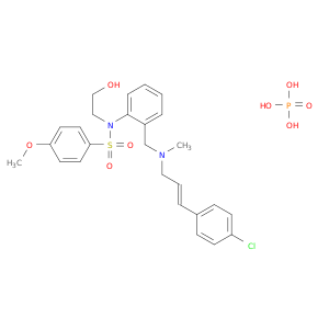 (E)-N-(2-(((3-(4-氯苯基)烯丙基)(甲基)氨基)甲基)苯基)-N-(2-羟乙基)-4-甲氧基苯磺酰胺磷酸盐