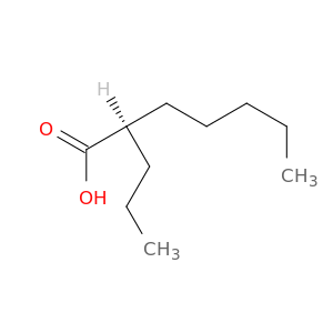 Heptanoic acid, 2-propyl-, (2R)-
