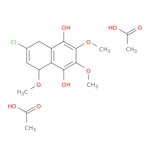 1,4-Naphthalenediol, 7-chloro-5,8-dihydro-2,3,5-trimethoxy-, diacetate