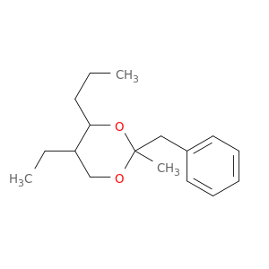 1,3-Dioxane,5-ethyl-2-methyl-2-(phenylmethyl)-4-propyl-