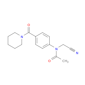 N-(CYANOMETHYL)-N-[4-(PIPERIDINE-1-CARBONYL)PHENYL]ACETAMIDE