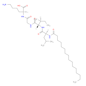 L-Lysine, N-(1-oxohexadecyl)-L-leucyl-L-isoleucylglycyl-