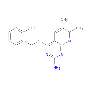 Pyrido[2,3-d]pyrimidin-2-amine,4-[[(2-chlorophenyl)methyl]thio]-6,7-dimethyl-