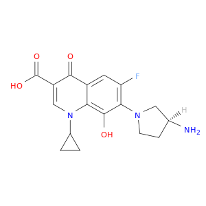 3-Quinolinecarboxylicacid,7-(3-amino-1-pyrrolidinyl)-1-cyclopropyl-6-fluoro-1,4-dihydro-8-hydroxy-4-oxo-,(S)- (9CI)