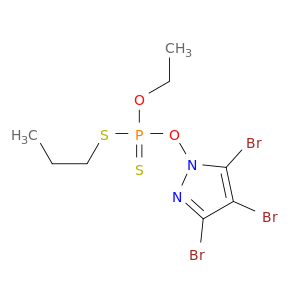 1H-Pyrazole, 3,4,5-tribromo-1-[[ethoxy(propylthio)phosphinothioyl]oxy]-