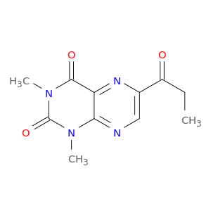 2,4(1H,3H)-Pteridinedione, 1,3-dimethyl-6-(1-oxopropyl)-