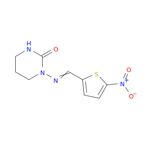 2(1H)-Pyrimidinone, tetrahydro-1-[[(5-nitro-2-thienyl)methylene]amino]-