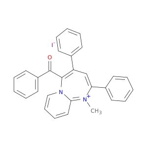 Pyrido[1,2-a][1,3]diazepinium, 5-benzoyl-1-methyl-2,4-diphenyl-, iodide