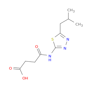 3-{[5-(2-甲基丙基)-1,3,4-噻二唑-2-基]氨基甲酰基}丙酸