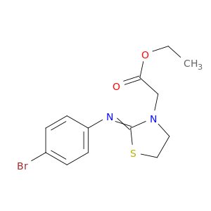 3-Thiazolidineacetic acid, 2-[(4-bromophenyl)imino]-, ethyl ester