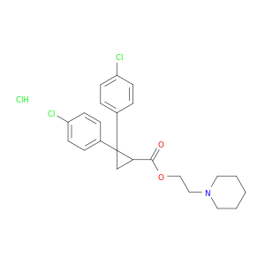 cyclopropanecarboxylic acid, 2,2-bis(4-chlorophenyl)-, 2-(1-piperidinyl)ethyl ester, hydrochloride