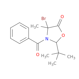 5-Oxazolidinone, 3-benzoyl-4-bromo-2-(1,1-dimethylethyl)-4-methyl-